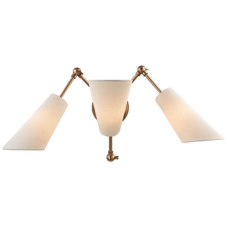 Image 3 Hudson Valley Buckingham 11 1/2"H Aged Brass Wall Sconce more views