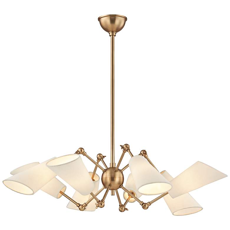 Image 2 Hudson Valley Buckingham 34 1/2" Wide Aged Brass Chandelier