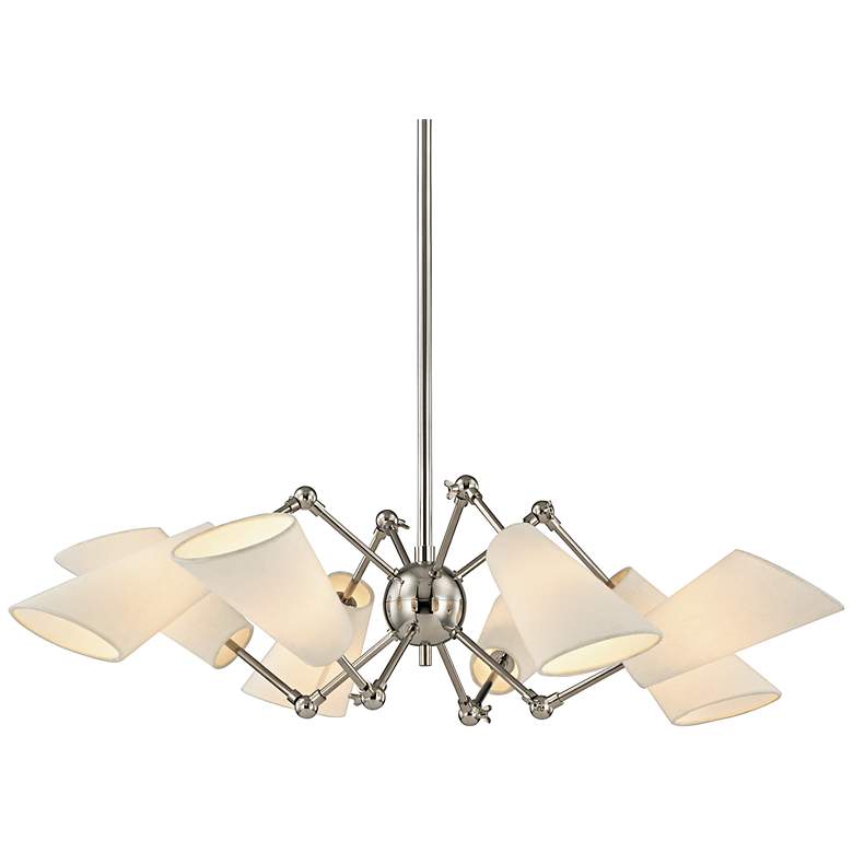 Image 1 Hudson Valley Buckingham 34 1/2 inchW Polished Nickel Chandelier