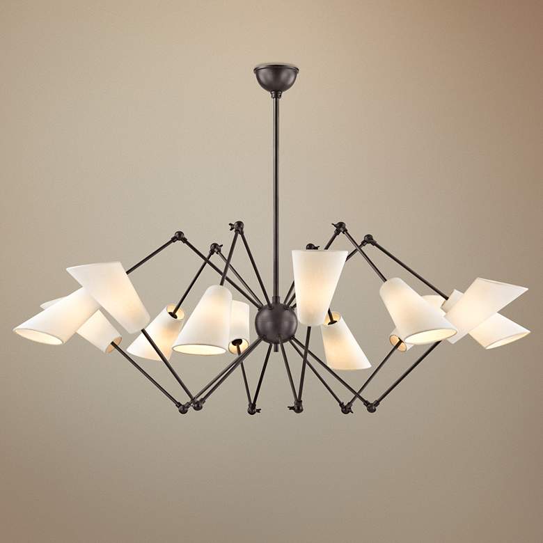 Image 1 Hudson Valley Buckingham 54" Wide Old Bronze Chandelier