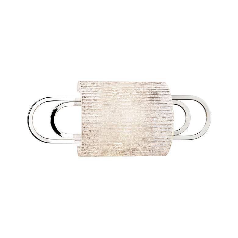 Image 1 Hudson Valley Buckley 12 3/4 inchW Polished Nickel Wall Sconce
