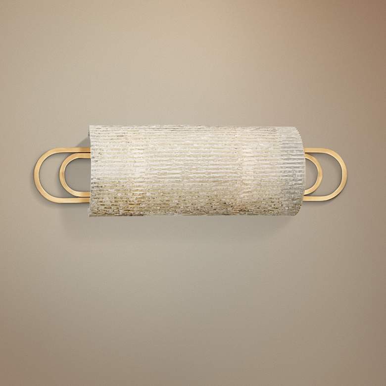 Image 1 Hudson Valley Buckley 18" Wide Aged Brass Bath Light