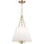 2_Hudson Valley Burdett 15" Wide Aged Brass Pendant Light