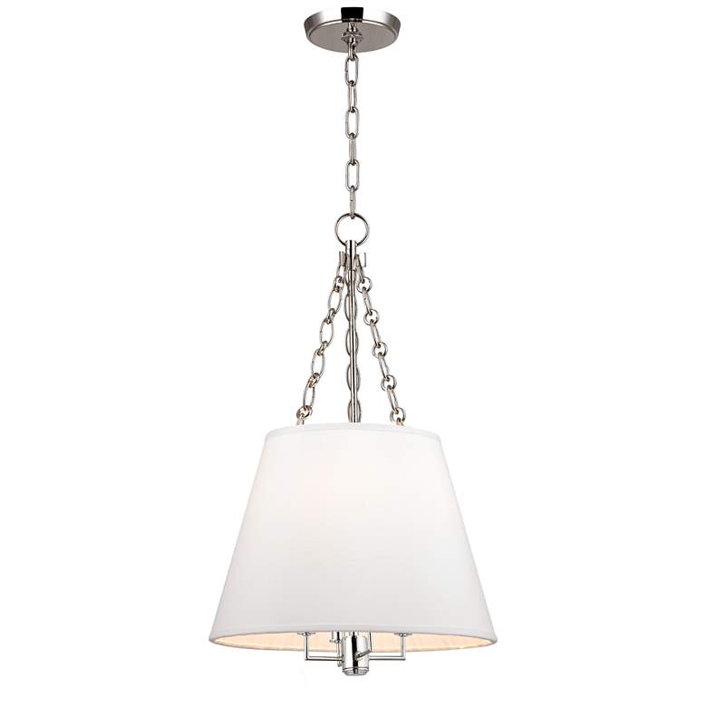 Image 1 Hudson Valley Burdett 15" Wide Polished Nickel 4 Light Pendant