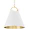 Hudson Valley Burnbay 18.25" Wide Aged Brass 1 Light Pendant