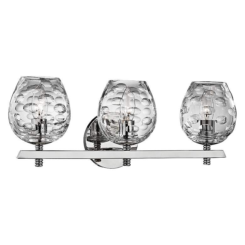 Image 1 Hudson Valley Burns 19 inchW 3-Light Polished Nickel Bath Light