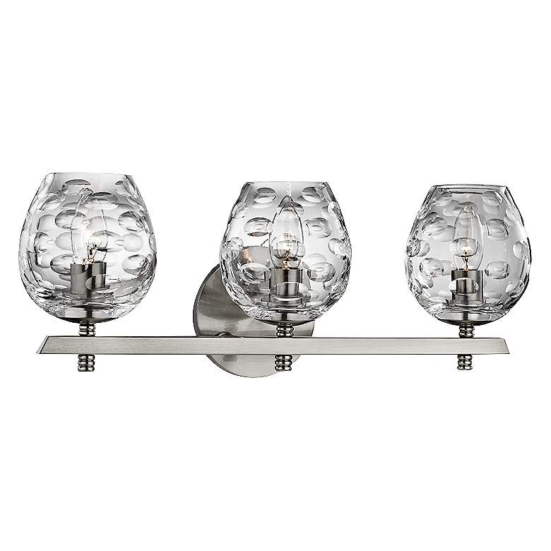 Image 2 Hudson Valley Burns 19 inchW 3-Light Satin Nickel Bath Light