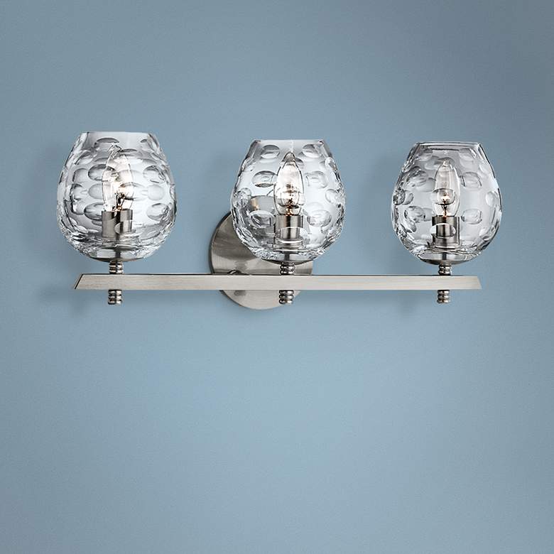 Image 1 Hudson Valley Burns 19"W 3-Light Satin Nickel Bath Light