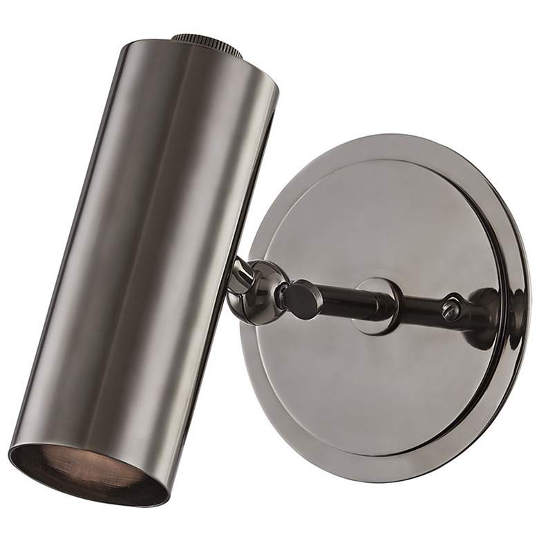 Image 1 Hudson Valley Bushwick 7 1/2" High Black Nickel Wall Sconce