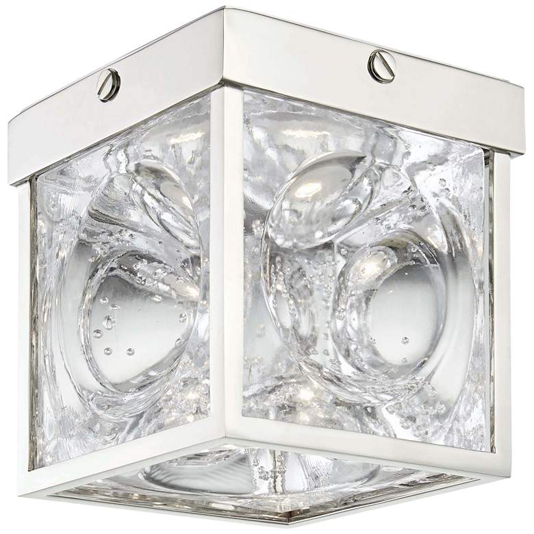 Image 1 Hudson Valley Calvin 5"W Polished Nickel LED Ceiling Light