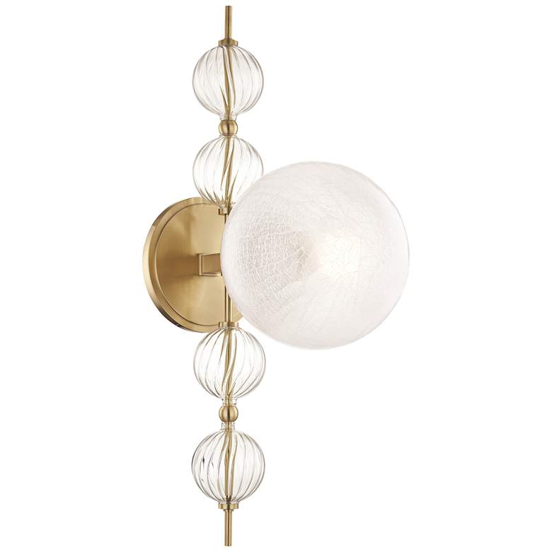 Image 1 Hudson Valley Calypso 22" High Aged Brass Wall Sconce