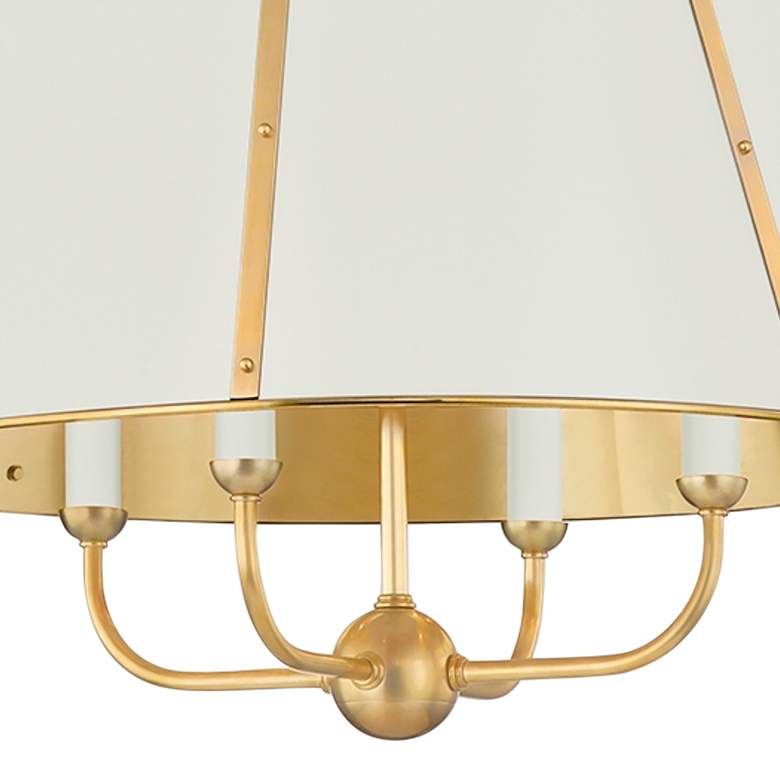 Image 3 Hudson Valley Cambridge 20"W Aged Brass 4-Light Chandelier more views