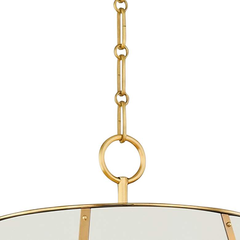 Image 4 Hudson Valley Cambridge 20"W Aged Brass 4-Light Chandelier more views