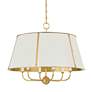 2_Hudson Valley Cambridge 28 1/4" Wide Aged Brass 6-Light Chandelier