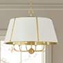 1_Hudson Valley Cambridge 28 1/4" Wide Aged Brass 6-Light Chandelier