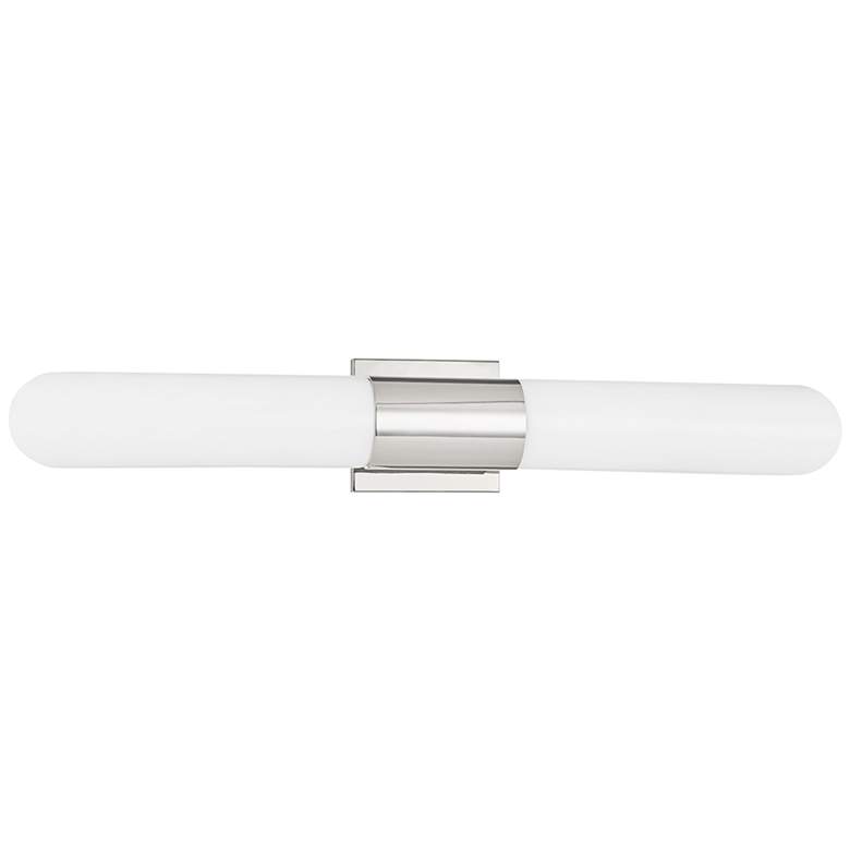 Image 1 Hudson Valley Carlin 27" High Nickel 2-Light LED Wall Sconce