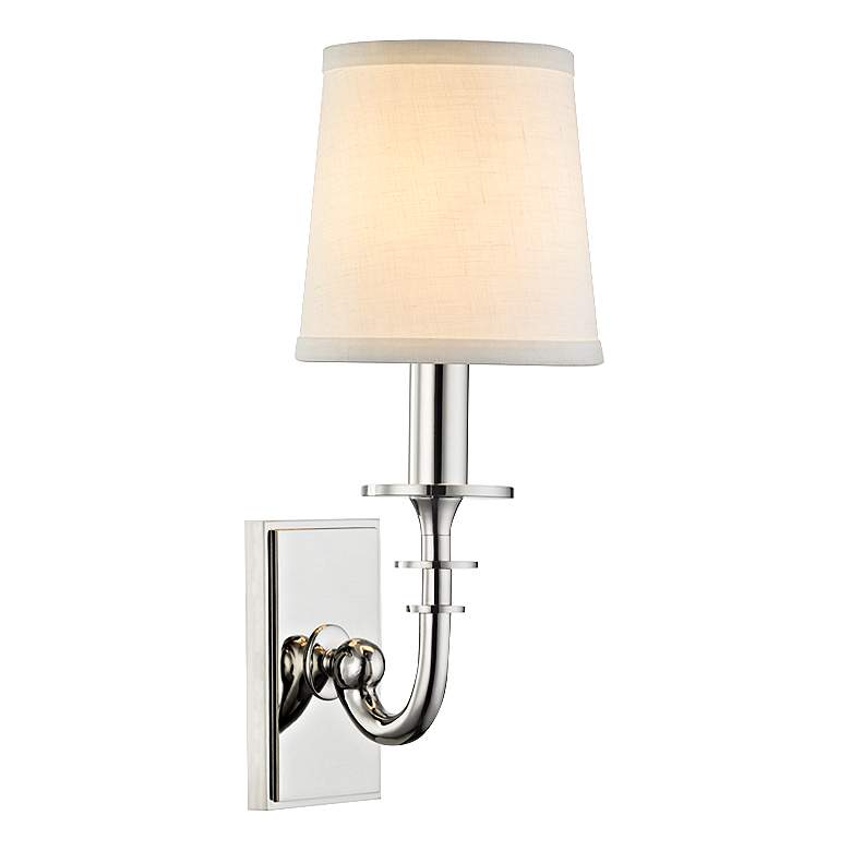 Image 2 Hudson Valley Carroll 13"H Polished Nickel Wall Sconce