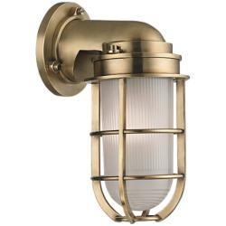 Hudson Valley Carson 10&quot; High Aged Brass Wall Sconce