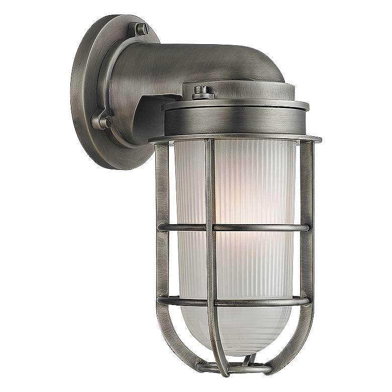 Image 1 Hudson Valley Carson 10" High Antique Nickel Wall Sconce