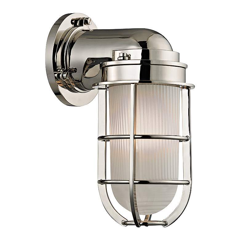 Image 1 Hudson Valley Carson 10 inch High Polished Nickel Wall Sconce