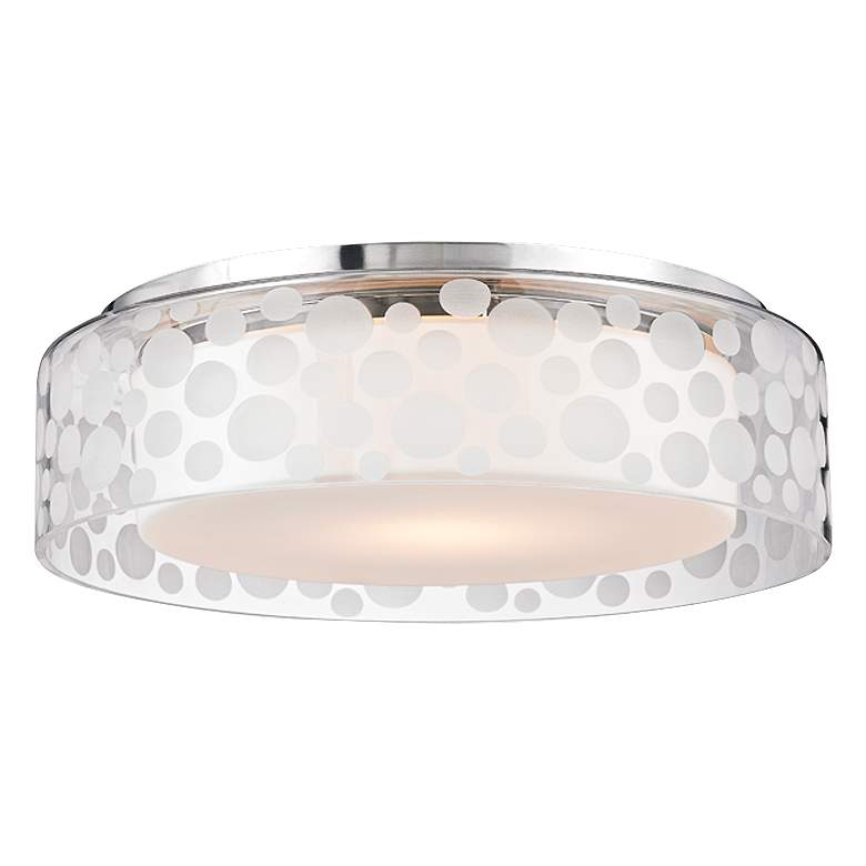 Image 1 Hudson Valley Carter 15"W Satin Aluminum LED Ceiling Light