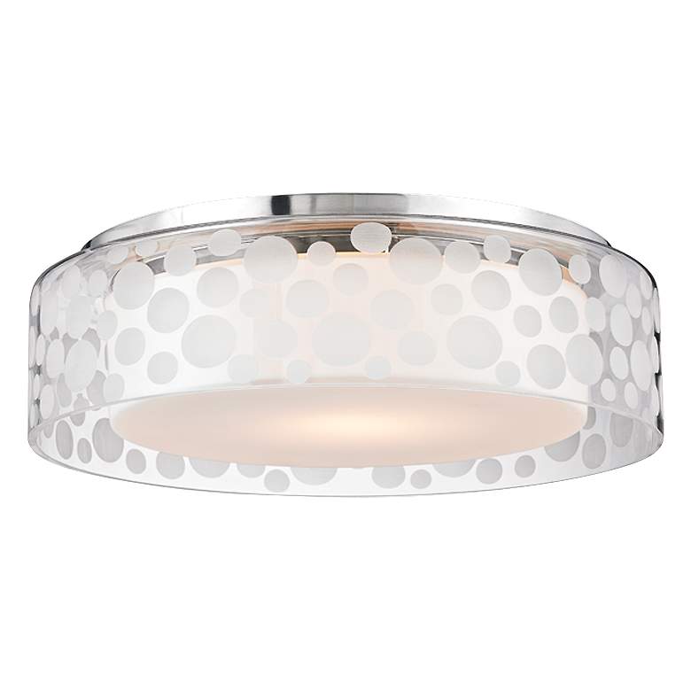 Image 1 Hudson Valley Carter 15 inchW Satin Aluminum LED Ceiling Light