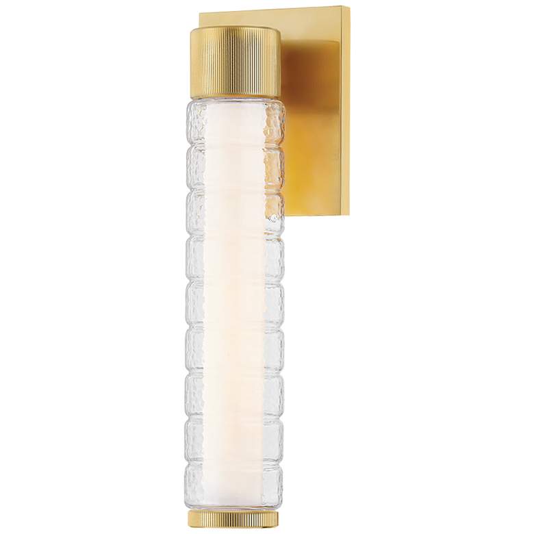Image 1 Hudson Valley Castor 4.25" 1 Lt. Aged Brass Bath and Vanity