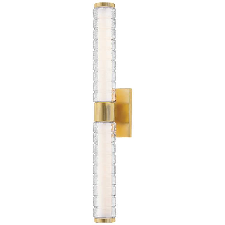 Image 1 Hudson Valley Castor 4.25" 2 Lt. Aged Brass Bath and Vanity