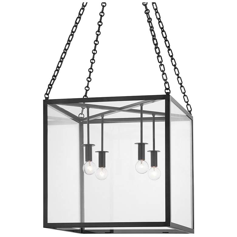 Image 1 Hudson Valley Catskill 18" Wide Aged Iron 4-Light Pendant