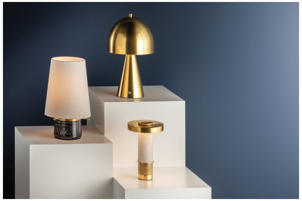 Image 3 Hudson Valley Central Valley Rechargeable Table Lamp 8.25 In. Aged Brass more views