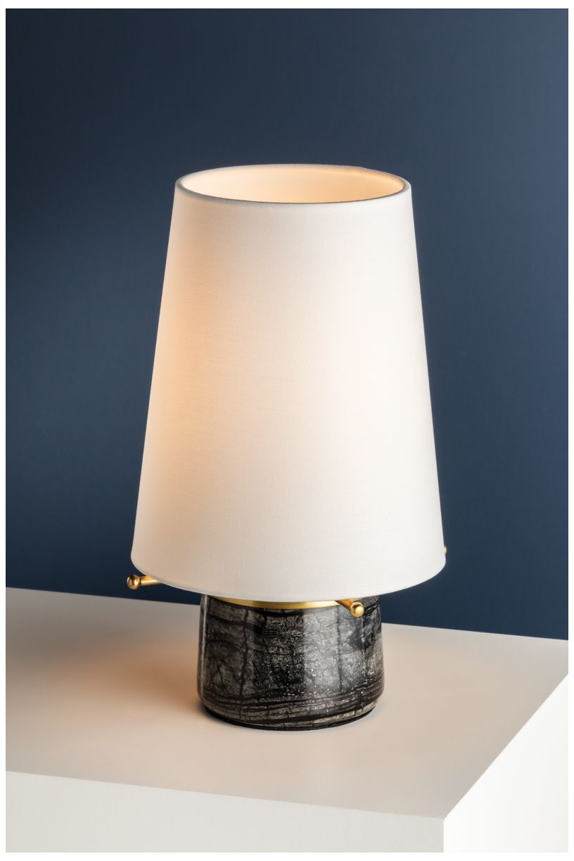 Image 4 Hudson Valley Central Valley Rechargeable Table Lamp 8.25 In. Aged Brass more views