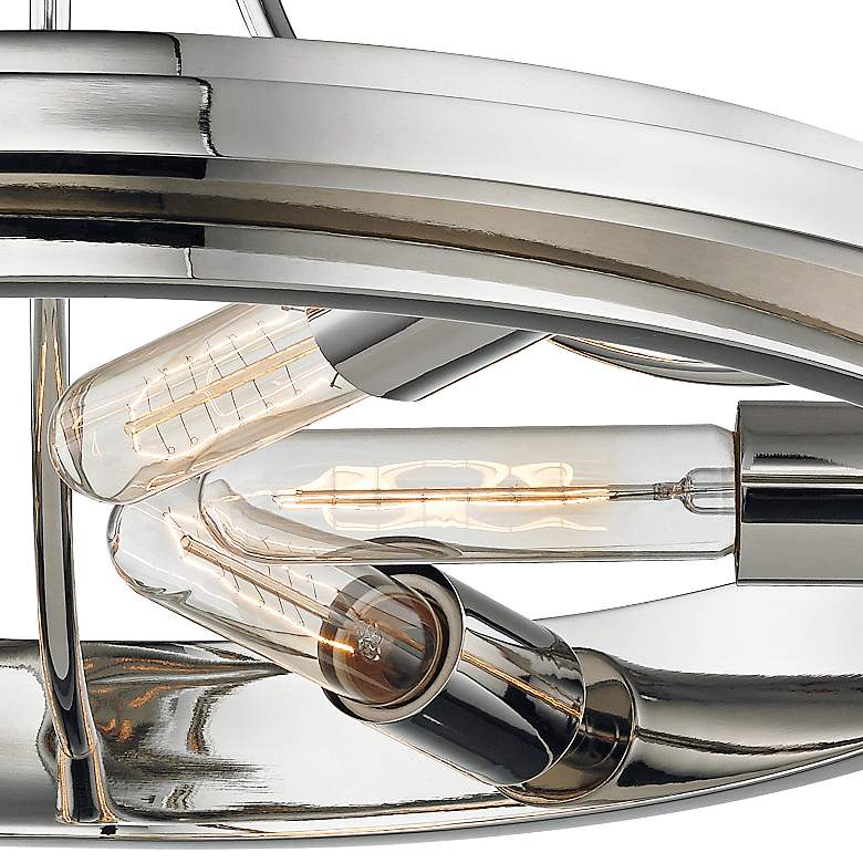 Image 2 Hudson Valley Chambers 21" Wide Nickel 6-Light Ceiling Light more views