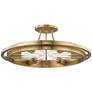 Hudson Valley Chambers 21"W Aged Brass 6-Light Ceiling Light