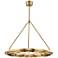 Hudson Valley Chambers 32" Wide Aged Brass 9-Light Pendant