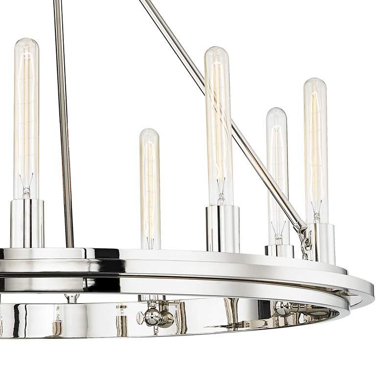 Image 2 Hudson Valley Chambers 32" Wide Nickel 9-Light Chandelier more views