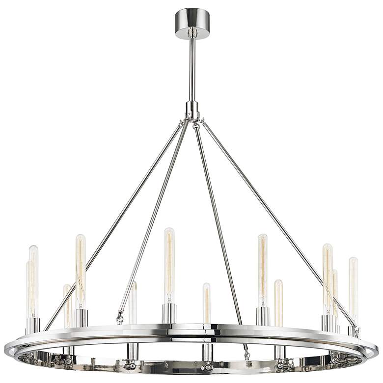 Image 1 Hudson Valley Chambers 45" Wide Nickel 12-Light Chandelier