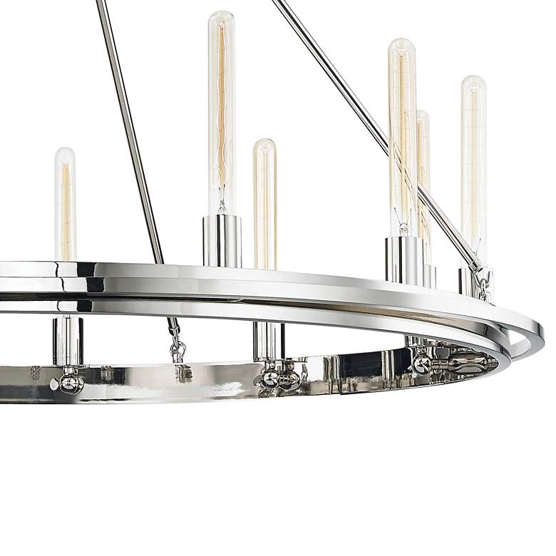 Image 2 Hudson Valley Chambers 45" Wide Nickel 12-Light Chandelier more views