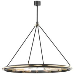 Hudson Valley Chambers 45&quot; Wide Old Bronze 12-Light Pendant