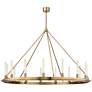Thumbnail2 of Hudson Valley Chambers 58" Wide Aged Brass Round Ring Chandelier