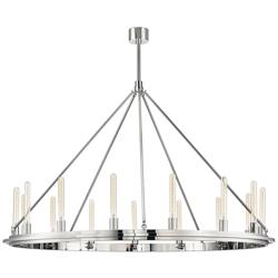 Hudson Valley Chambers 58" Wide Nickel 15-Light Chandelier