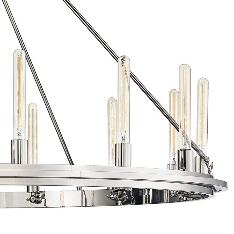 Image 2 Hudson Valley Chambers 58" Wide Nickel 15-Light Chandelier more views