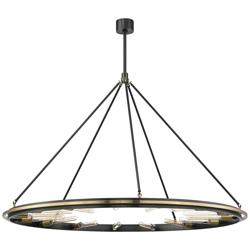Hudson Valley Chambers 58&quot; Wide Old Bronze 15-Light Pendant