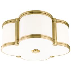 Hudson Valley Chandler 12 1/2"W Aged Brass Ceiling Light