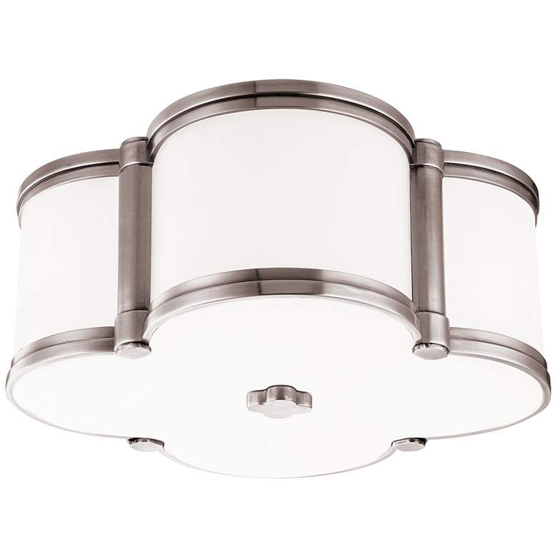 Image 1 Hudson Valley Chandler 12 1/2"W Nickel Ceiling Light