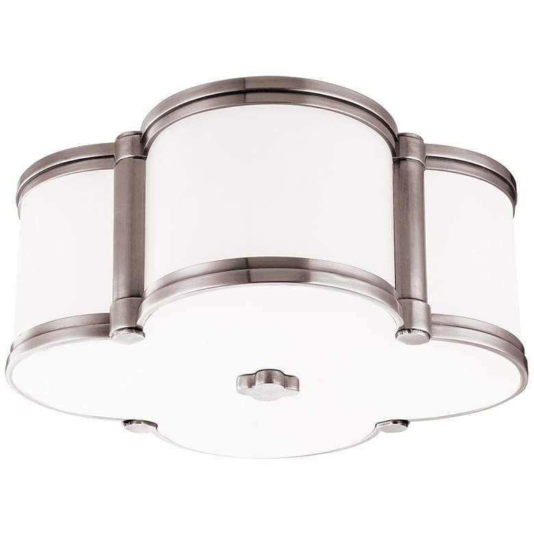 Image 1 Hudson Valley Chandler 12 1/2 inchW Nickel Ceiling Light