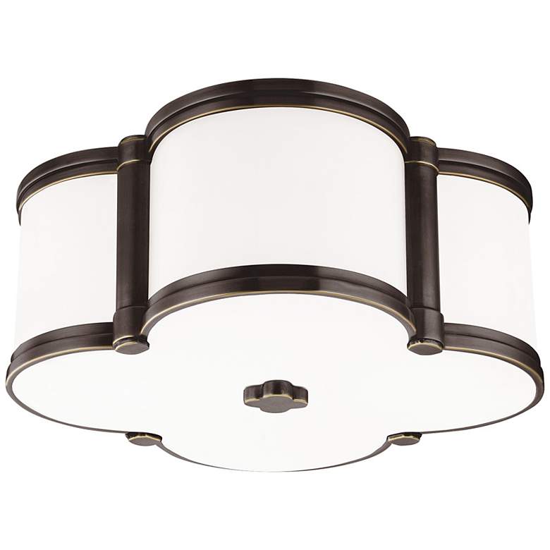 Image 1 Hudson Valley Chandler 12 1/2"W Old Bronze Ceiling Light