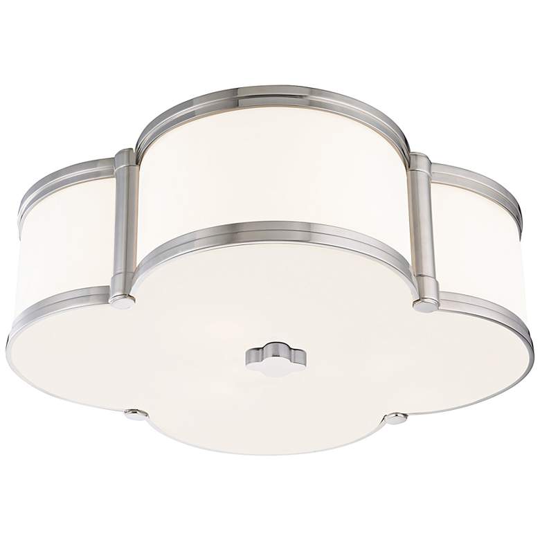 Image 2 Hudson Valley Chandler 16 3/4 inch Wide Nickel Ceiling Light