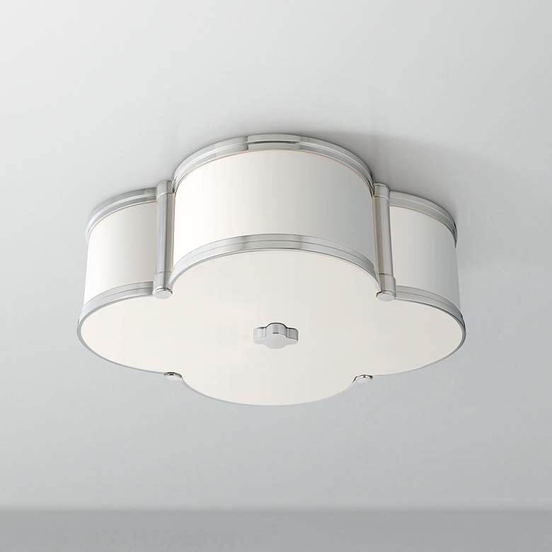 Image 1 Hudson Valley Chandler 16 3/4" Wide Nickel Ceiling Light