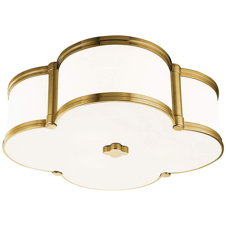 Image 2 Hudson Valley Chandler 16 3/4"W Aged Brass Ceiling Light