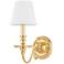 Hudson Valley Charleston 12 1/2" High Aged Brass Wall Sconce